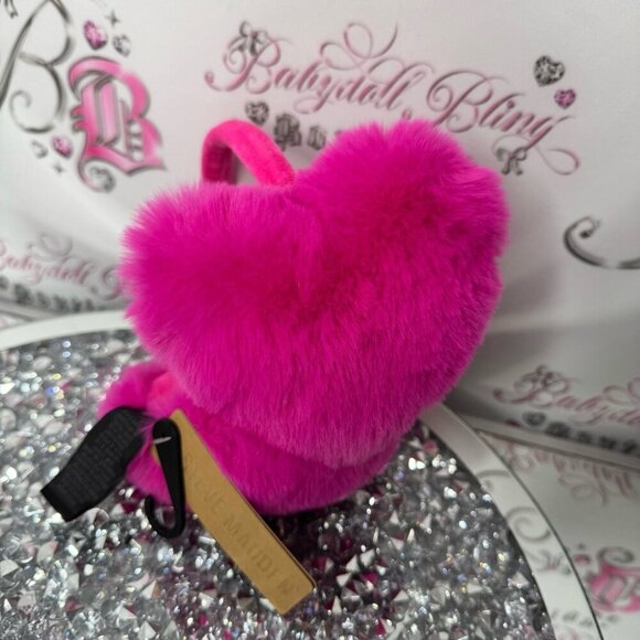 Steve Madden heart ear muffs Pink Furry Earmuffs toque warmer headband outdoor main image 6